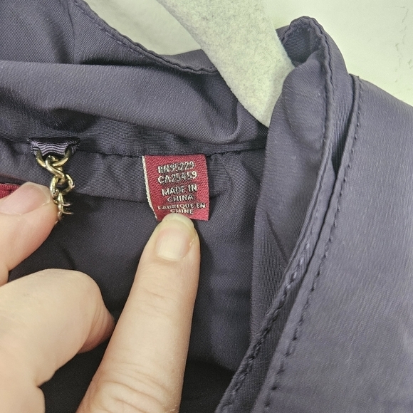 Ted Baker London Purple detachable hood parka rain jacket size 2 - Picture 6 of 11